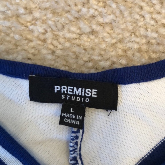 Navy Blue & White Stripped Top - Picture 4 of 4